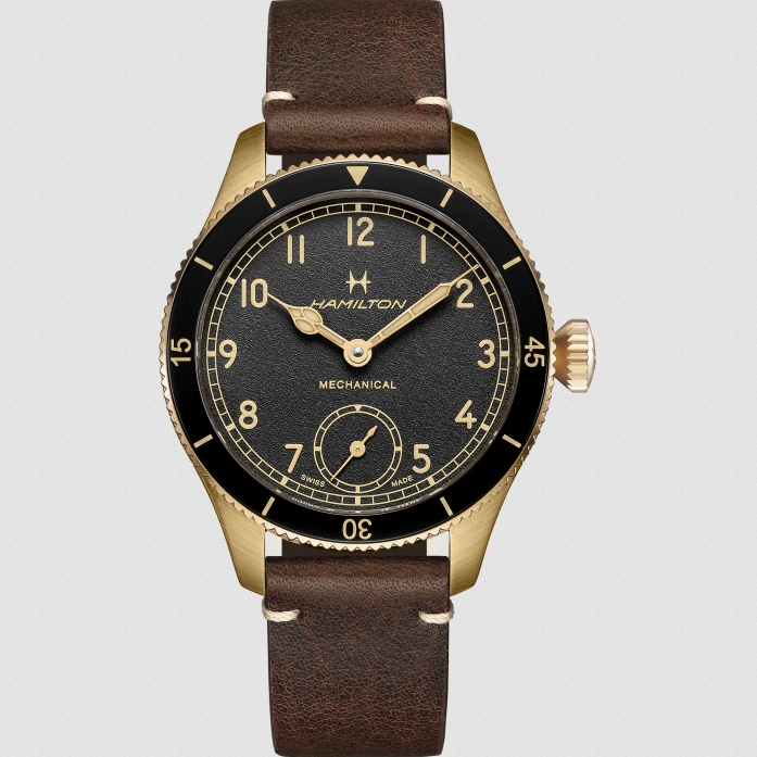 Hamilton H76709530 นาฬิกาผู้ชาย Khaki Aviation Pilot Pioneer Bronze Men's Watch