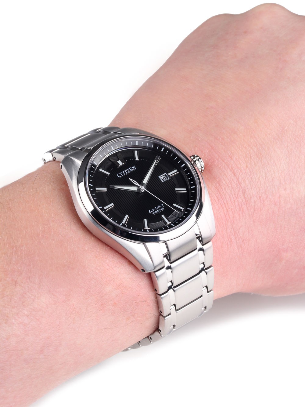 Citizen AW1240-57E นาฬิกาข้อมือผู้ชาย Eco-Drive Sapphire Super Titanium Men's Watch