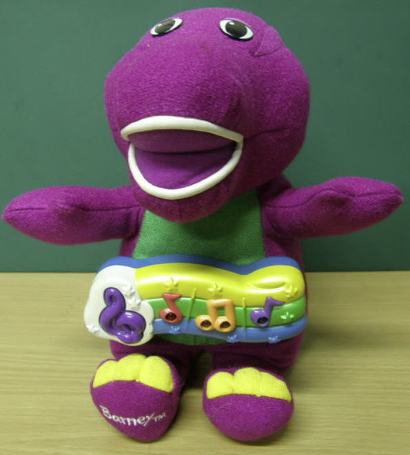 Barney ขนาด 10 นิ้ว พูดได้ (มือสอง)