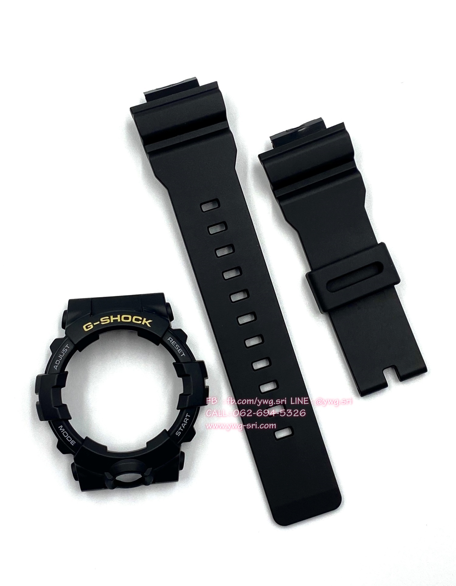 กรอบสาย G-SHOCK แท้✅ สีดำด้านฟอนต์เทาสลับทอง ใส่ได้กับรุ่น GA-800 ,GA-810
