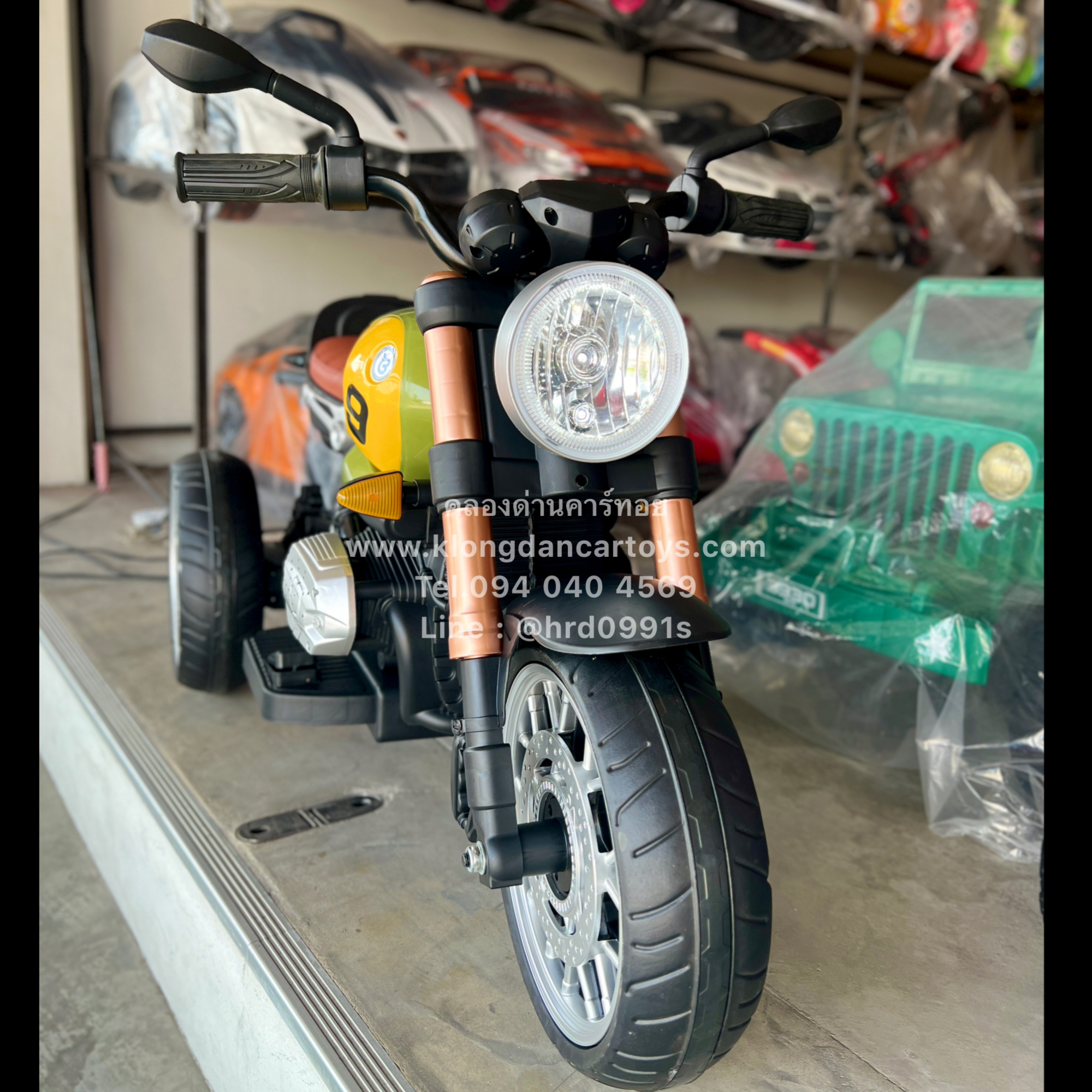 รถมอไซค์เด็กวินเทจBMWแบตเตอรี่💥คันใหญ่ บูลทูธเพลงได้💥(2มอเตอร์,แบต12v4.5a, เล่นusd mp3)