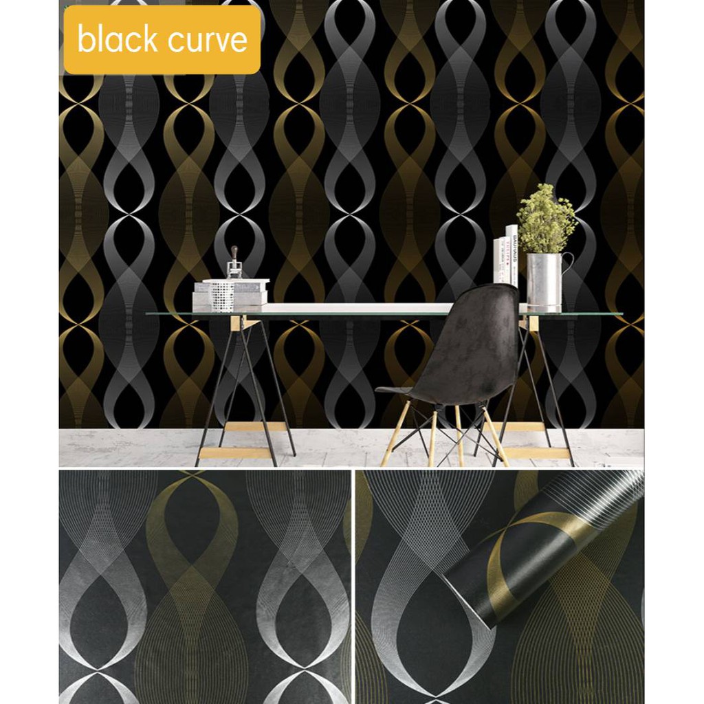 รุ่นพิเศษ!!! วอลเปเปอร์ติดผนัง มีกาวในตัว ติดได้ด้วยตัวเอง กว้าง 45 ซม. ยาว 9.5-10 เมตร