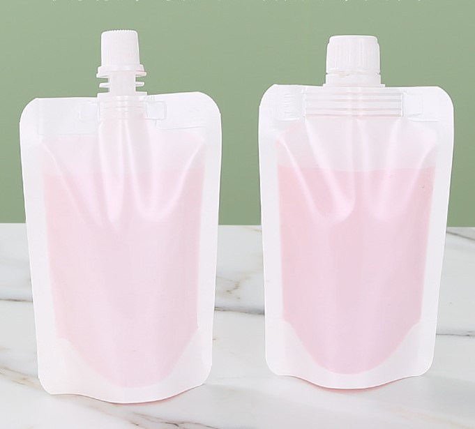 ถุงบรรจุของเหลว ฝาเกลียว ก้นตั้ง ถุงใส ขุ่นและขาว แพ็คละ 10 ใบ (หลากหลายขนาด) ชุดที่ 1/2