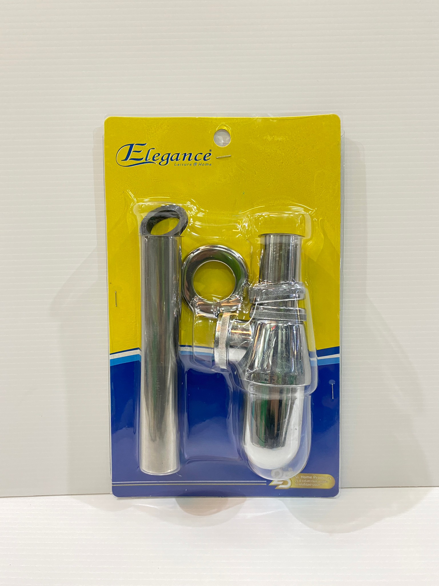 Elegance ท่อน้ำทิ้งอ่างล้างหน้า ชุบโครเมี่ยม ชุดท่อชาร์ป รุ่น EG-198