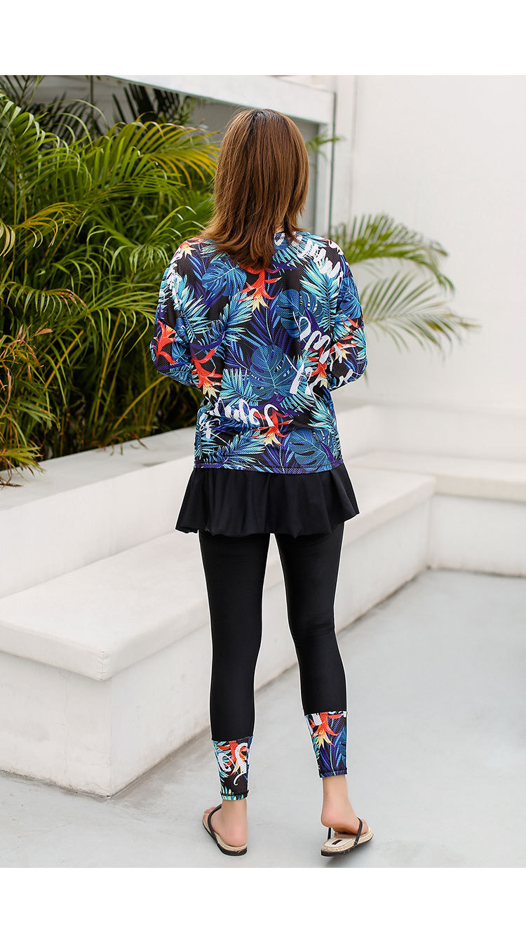 ชุดว่ายน้ำคนอ้วน 6xl แบบสปอร์ตพร้อมส่ง :ชุดว่ายน้ำไซส์ใหญ่สีดำแต่งลายใบไม้ set 3 ชิ้นมีบรา กางเกงขายาวติดกระโปรงระบายและเสื้อคลุม แบบสวยน่ารักมากๆจ้า:รอบอก40-50นิ้ว เอว32-44นิ้ว สะโพก40-52นิ้ว เสื้อคลุมรอบอกกว้าง52นิ้ว