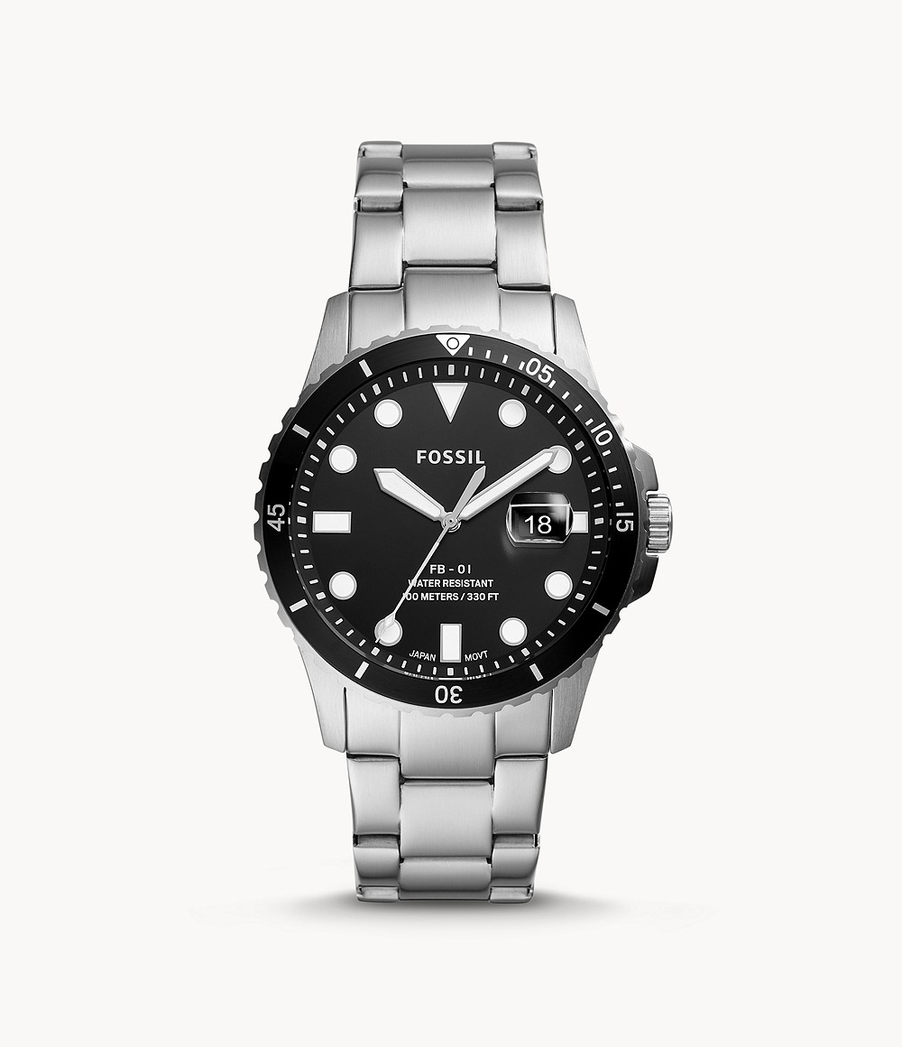 Fossil FS5652 นาฬิกาผู้ชาย FB-01 Three-Hand Date Stainless Steel Quartz Men's Watch