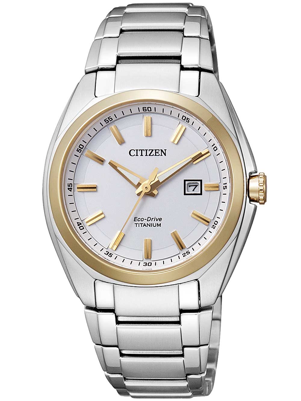 Citizen EW2214-52A นาฬิกาข้อมือผู้หญิง Eco-Drive Super Titanium Sapphire Women's Watch