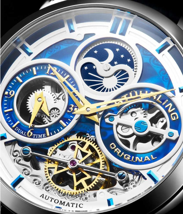 Stuhrling Original 371B.02 นาฬิกาผู้ชาย Luciano Automatic Skeleton Men's Watch