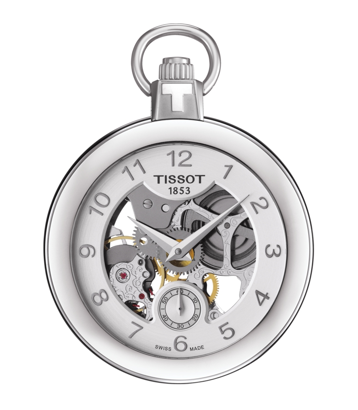 Tissot T853.405.19.412.00 นาฬิกาพก Tissot รุ่น T8534051941200, Skeleton Mechanical Pocket Watch