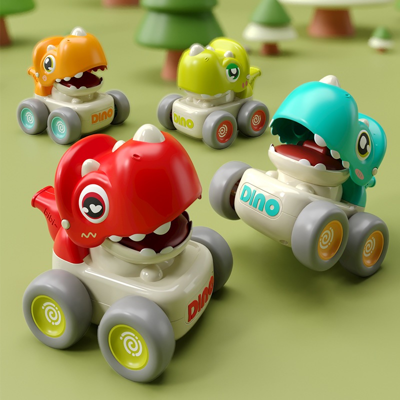 รถของเล่น ไดโนเสาร์คาร์ ลาก ดัน ปล่อย push back