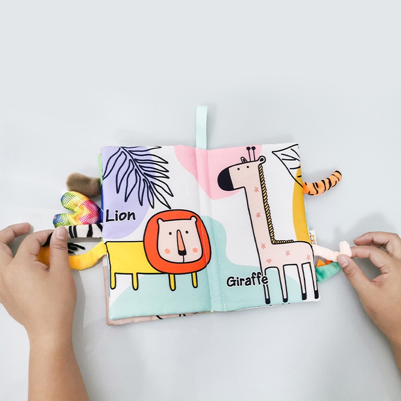 หนังสือผ้า สำหรับเด็ก มีหาง หนังสือผ้า ของเล่นเด็ก เสริมพัฒนาการ