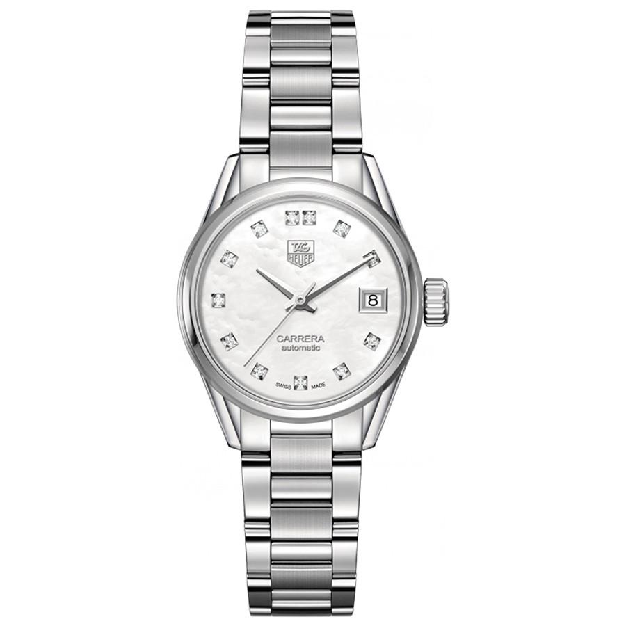 Tag Heuer WAR2414.BA0776 นาฬิกาผู้หญิง CARRERA Calibre 9 Automatic Watch 100 M - ∅28 mm Diamonds Women's Watch