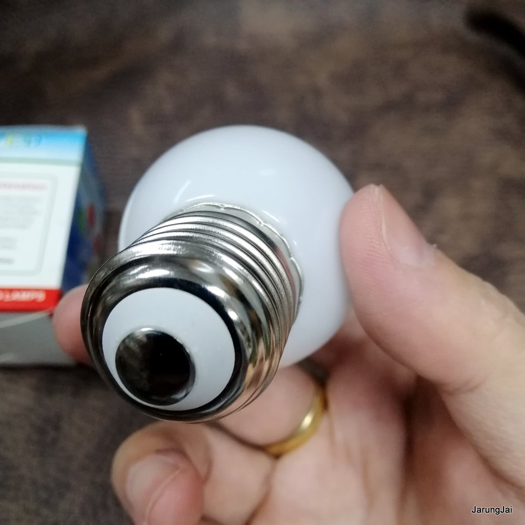 หลอดปิงปอง LED 3w แสงเหลือง เป็น PVC ตกไม่แตก ขั้วมาตรฐาน E27 หลอดไฟ led