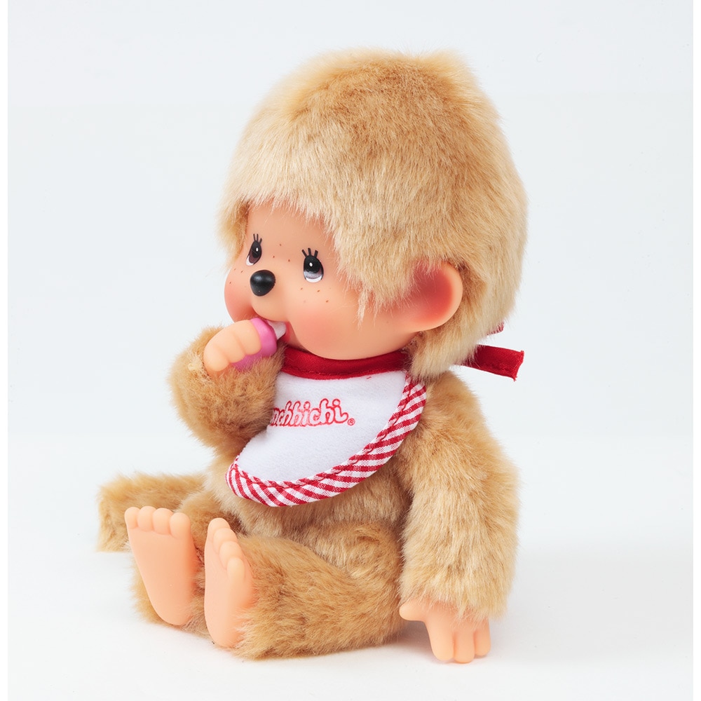 [PRE-ORDER] ตุ๊กตา ม่อนชิชิ ผู้ชาย ขนสีทอง ท่านั่ง Monchhichi Standard Sitting Beige Boy Size 18 cm モンチッチ スタンダードS ベージュ 男の子