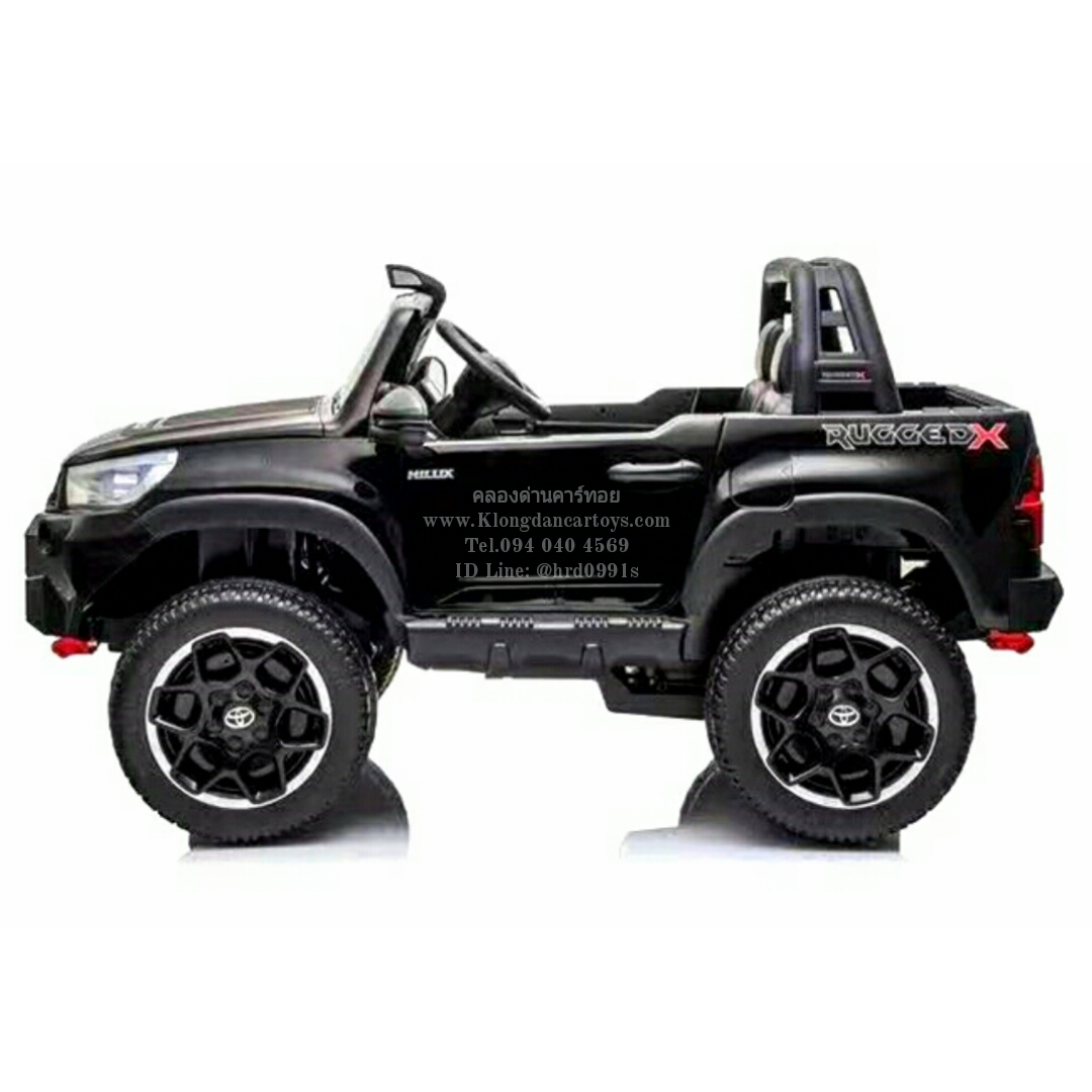 *ลิขสิทธิ์แท้TOYOTA*รถกะบะเด็กแบตเตอรี่2ที่นั่ง*คันใหญ่, พ่วงมาลัยซ้าย* (ออกตัวสมูท, 2มอเตอร์แบต12v10a, มีโช้คนิ่ม, มีรีโมทบูลทูธ, เปิดกระโปรงหน้า ท้ายและประตูได้, มีหูลากจูงรถ) สวยเท่ส์แต่งมาครบ งานพลาสติกสวยมาก