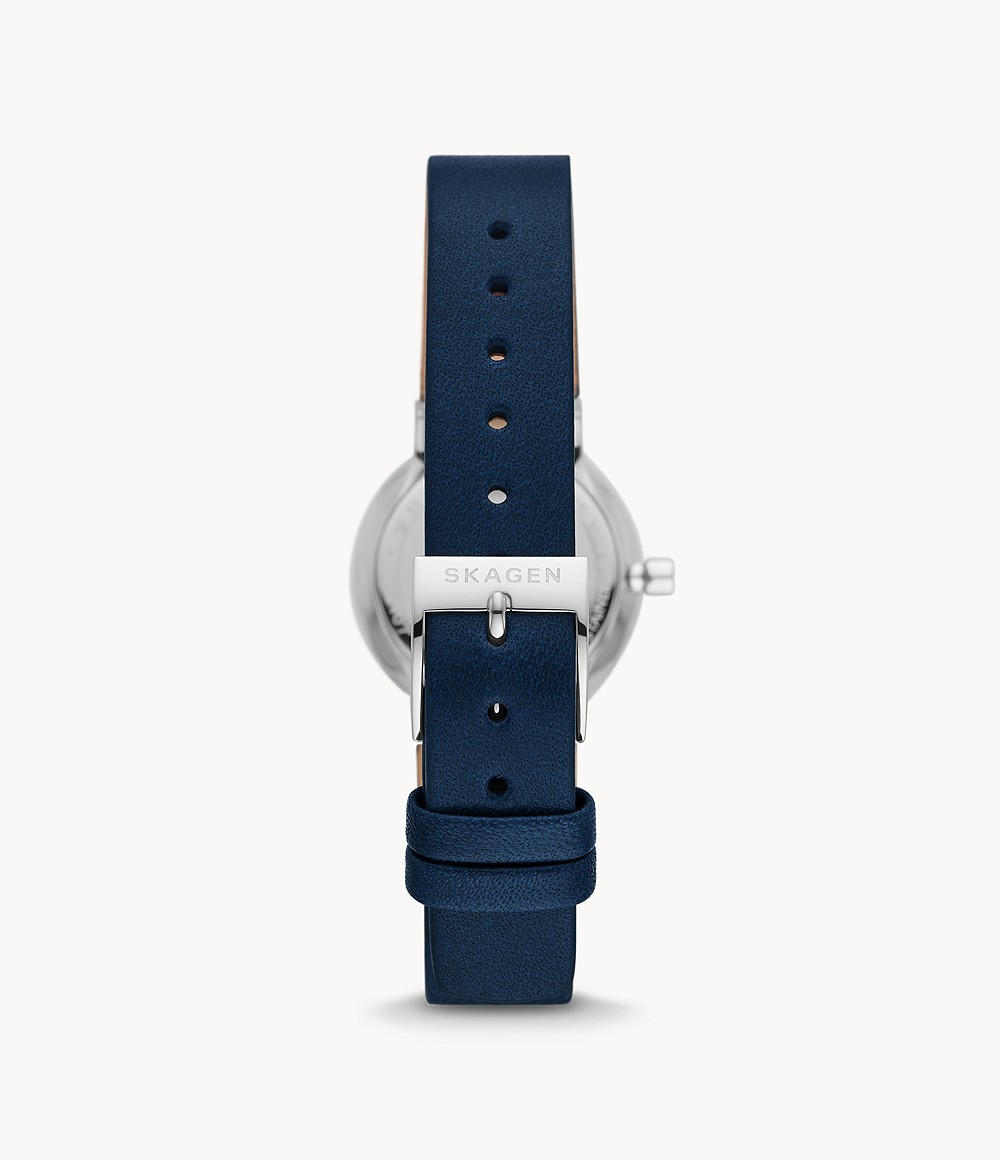 Skagen SKW3007 นาฬิกาผู้หญิง Skagen รุ่น SKW2837, Freja Lille Two-Hand Ocean Blue Eco Leather Quartz Women's Watch