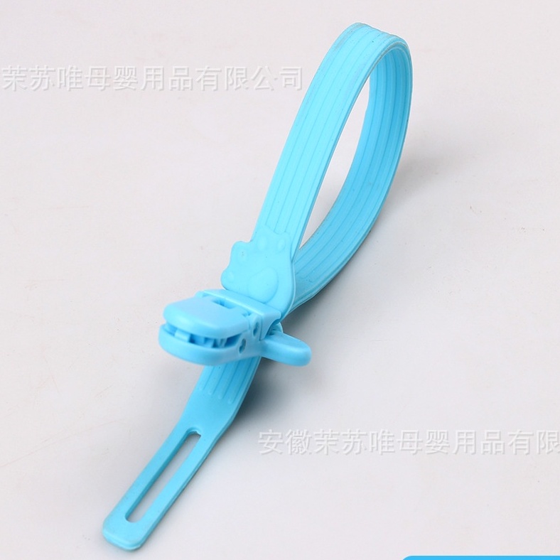 คลิปหนีบ สายคล้องซิลิโคนกันหล่น ยาว 25 ซม. food grade สายคล้องยางกัด สายคล้องจุกหลอก