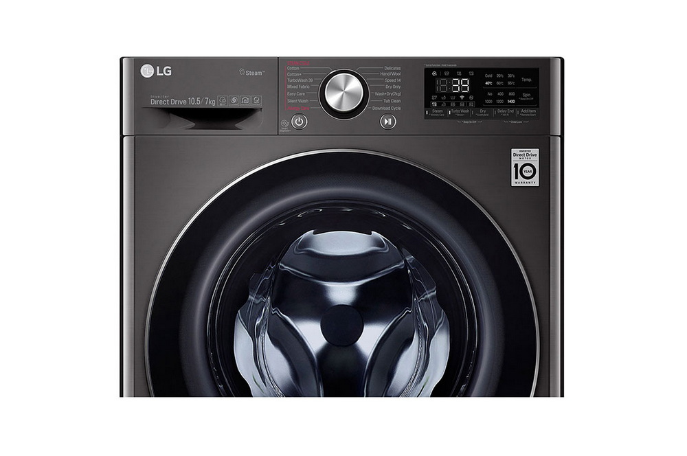 [ผ่อน0% 10ด] LG เครื่องซักผ้า/อบผ้าฝาหน้า (10.5/7 kg) รุ่น FV1450H2B.ABLPETH (ชลบุรี ส่งฟรี)