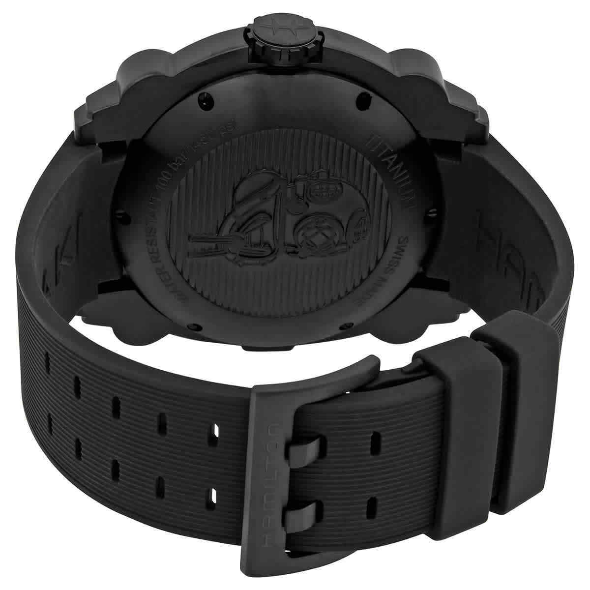 Hamilton H78505330 นาฬิกาผู้ชาย Khaki Navy BeLOWZERO Auto Titanium Men's Watch