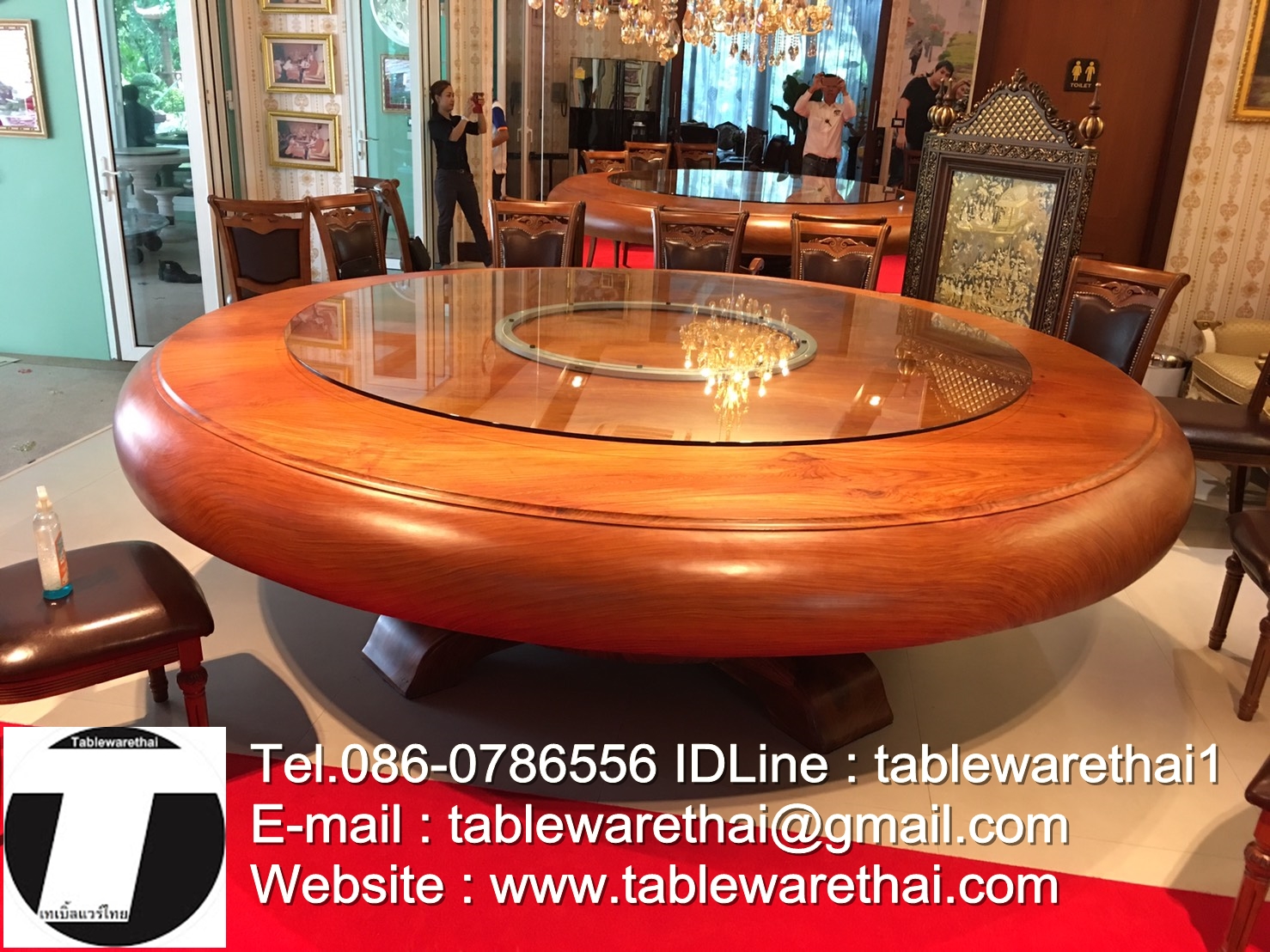 Round Table 圆桌会议 餐桌 中式餐桌 配有旋转镜组 ขนาดโต๊ะกินข้าว 20 ที่นั่ง ขนาดโต๊ะรับประทานอาหาร 20 ที่นั่ง ขนาดโต๊ะทานข้าว 20 ที่นั่ง ขนาดโต๊ะจีน 20 ที่นั่ง (ใช้โต๊ะกลม ขนาด 300 ซม.)