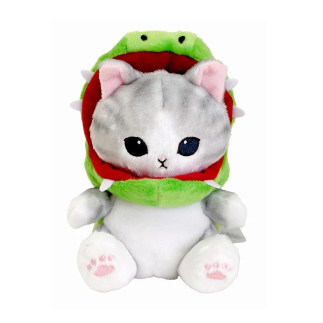 [PRE-ORDER] ตุ๊กตา แมวโมฟุ หัวจรเข้ Mofusand Crocodile Cat ขนาด S 13 x 18 x 20 cm นำเข้าจากญี่ปุ่น โมฟุซาน mofu mofusand ぽてたまぬいぐるみ(ワニにゃん・グレー)