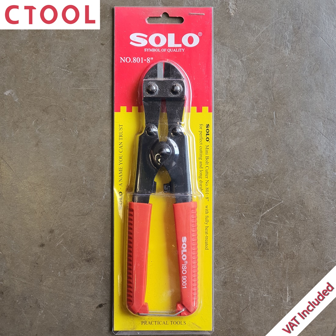 กรรไกรตัดเหล็ก กรรไกรตัดเหล็กเส้น 8 นิ้ว 801-8" Solo ของแท้ - Authentic Mini Bolt Cutter - ซีทูล Ctoolhardware