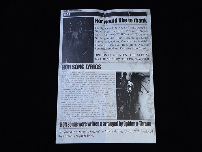 SAD / HOR 'Unholy Devastating Trinity' CD