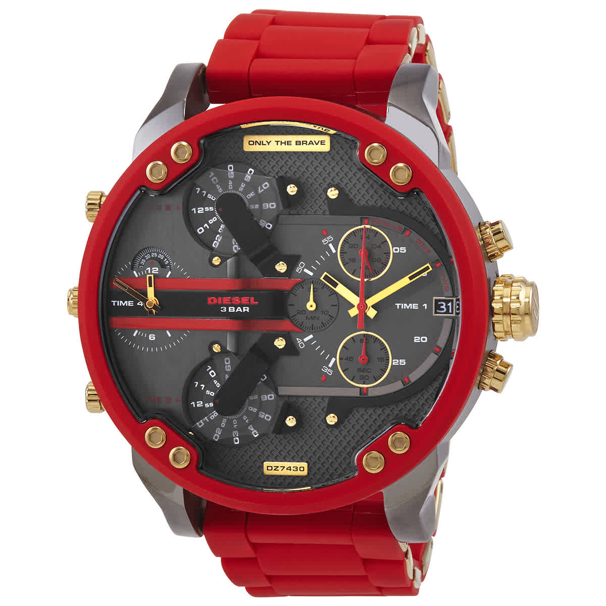 Diesel DZ7430 นาฬิกาผู้ชาย Mr. Daddy 2.0 Chronograph 4 Time Quartz Men's Watch