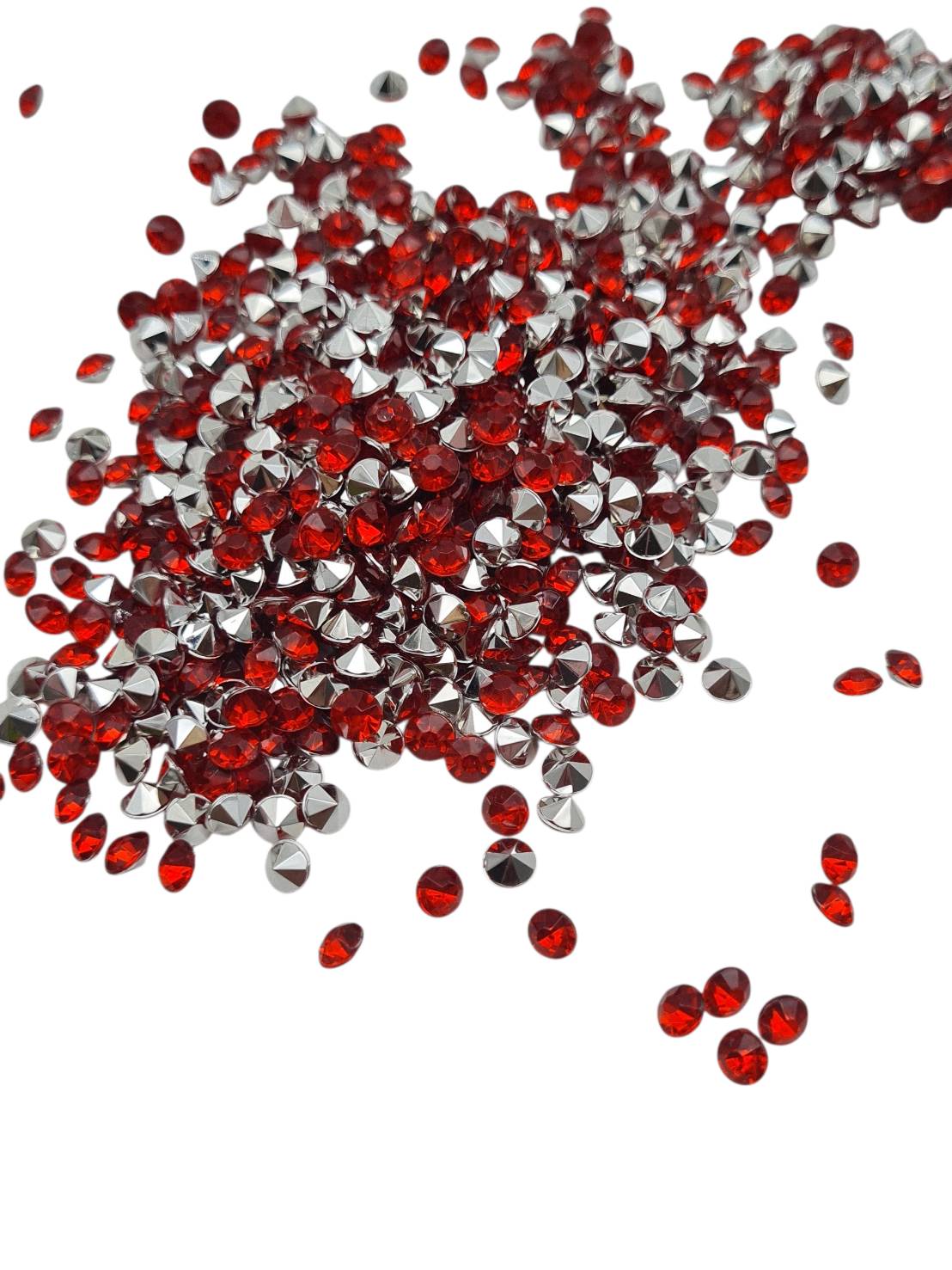 พลอยแดง อะคริลิคก้นแหลม สำหรับประดับองค์พระแก้วโรงหล่อพระ หรือ วัด ติดตั้งกับงานเครื่องประดับ ต่างๆ