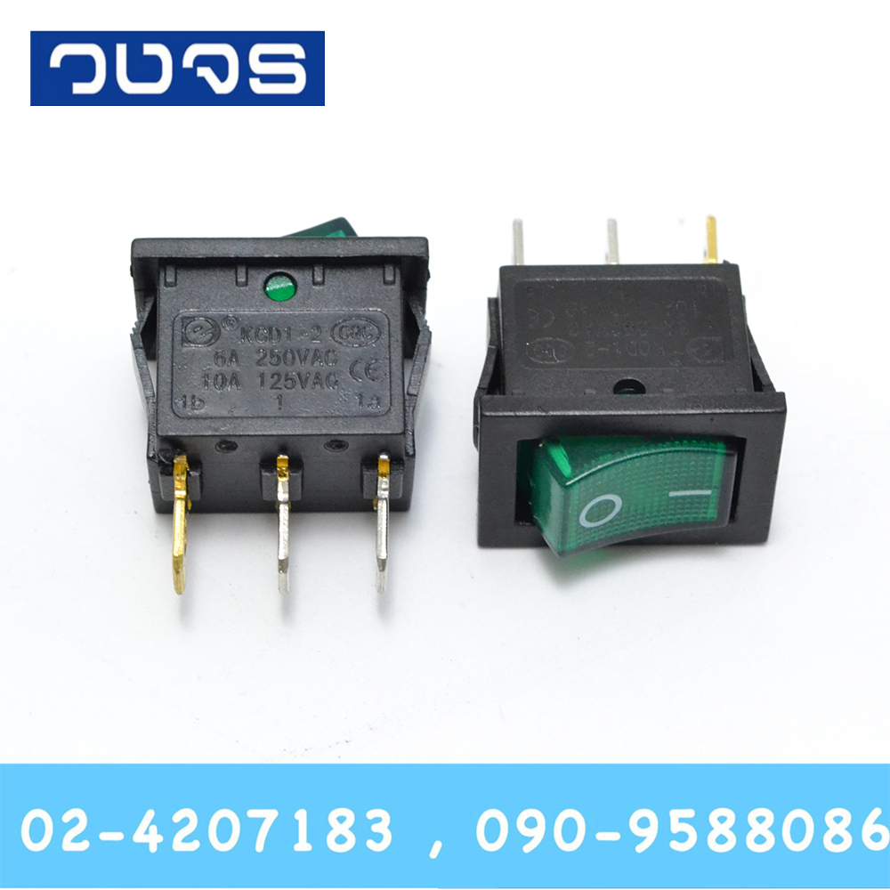 Switch KCD1-2 101N 6A250V 3ขา ON-OFF