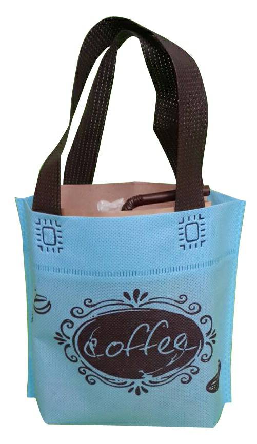 ถุงผ้าสปันบอนด์ ใส่กาแฟ ใส่ขนม งานช๊อต ขนาด กว้าง9" สูง7" ขยายก้น3" (50ใบ/แพ็ค)