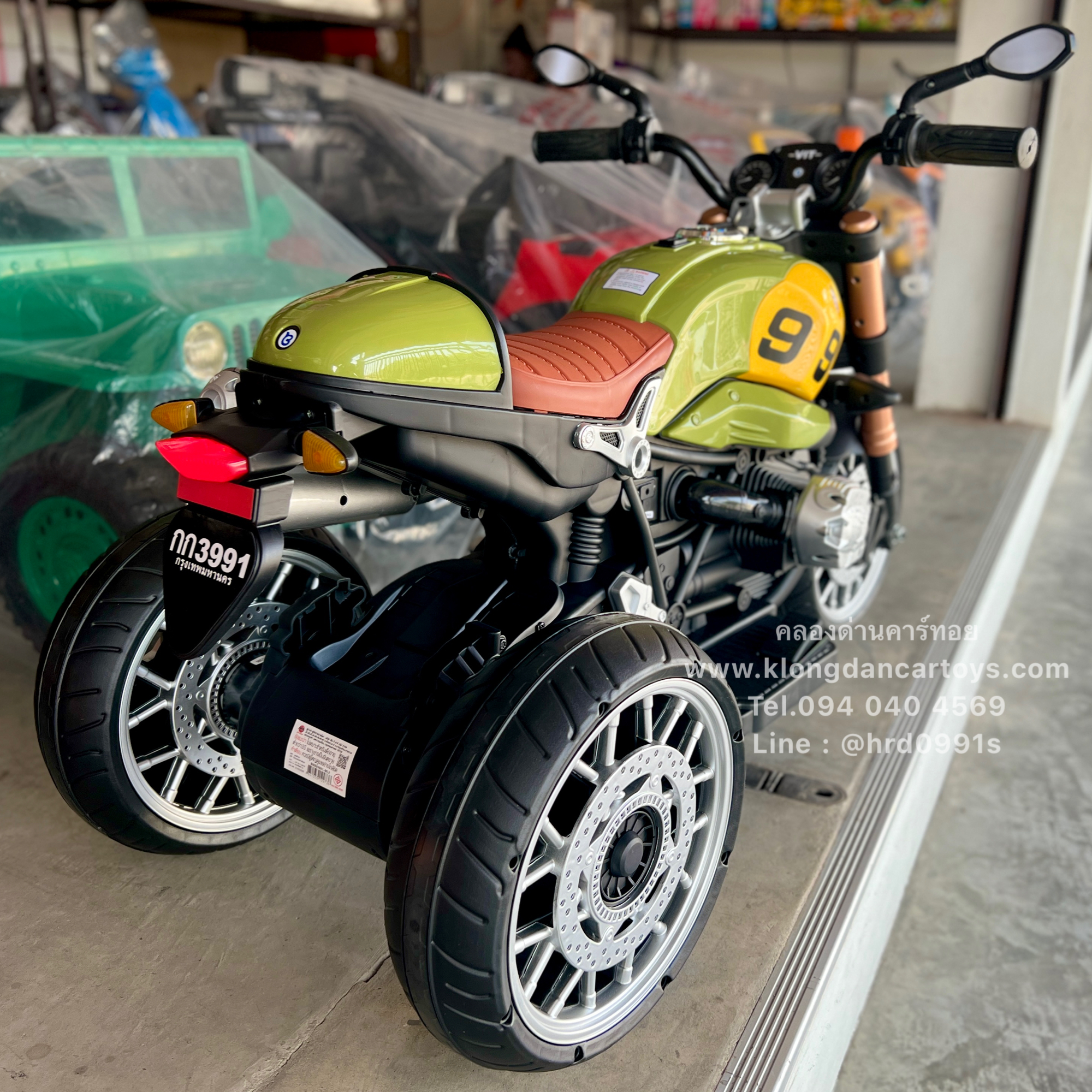 รถมอไซค์เด็กวินเทจBMWแบตเตอรี่💥คันใหญ่ บูลทูธเพลงได้💥(2มอเตอร์,แบต12v4.5a, เล่นusd mp3)