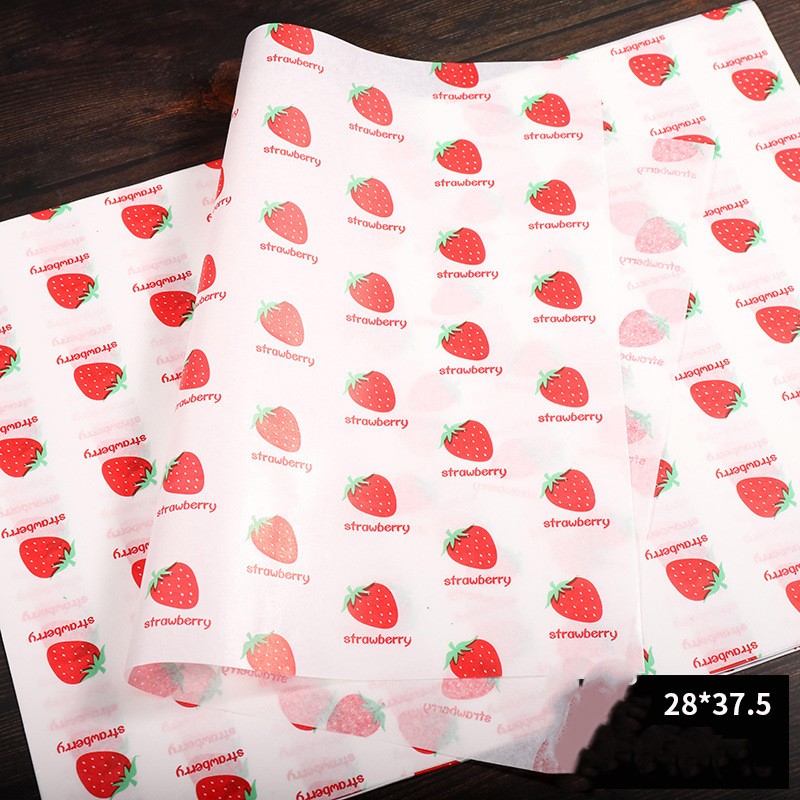 กระดาษห่อแซนวิช แฮมเบอร์เกอร์ กระดาษรองขนม ขนาด 28x37.5 ซม. จำนวน 45-50 และ 95-100 แผ่นต่อแพ็ค