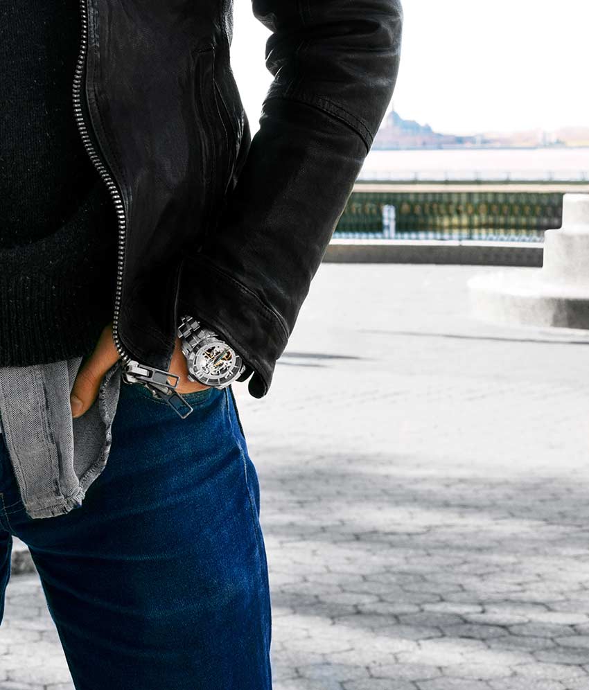 Stuhrling Original 165B2B.33112 นาฬิกาผู้ชาย Stuhrling Original รุ่น 165B2B.33112, Winchester 44 Elite Automatic Skeleton Men's Watch