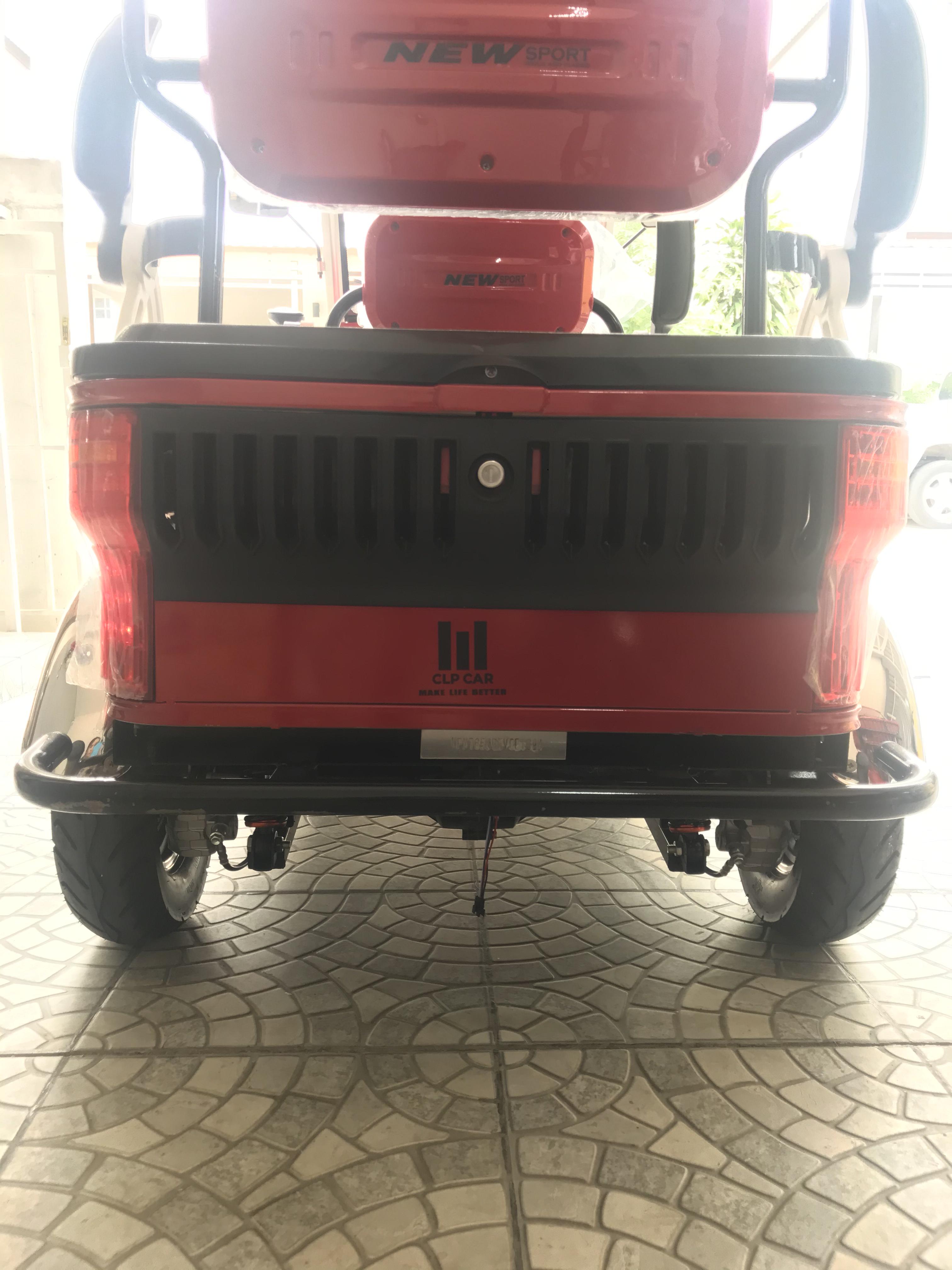 รถไฟฟ้า 4 ล้อ 3 ที่นั่ง รุ่น M-01 ยี่ห้อ CLP CAR สีขาว ขับแฮนด์บิด