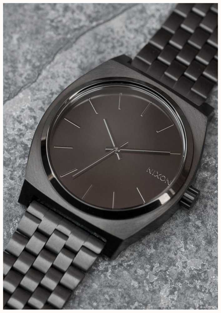 Nixon A045-001-00 นาฬิกาผู้ชาย Nixon รุ่น A045001, Time Teller All Black Men's Watch