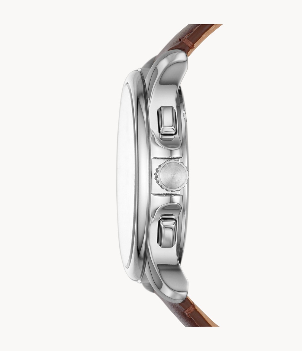 Fossil FS5638 นาฬิกาผู้ชาย Monty Chronograph Brown Leather Quartz Men's Watch