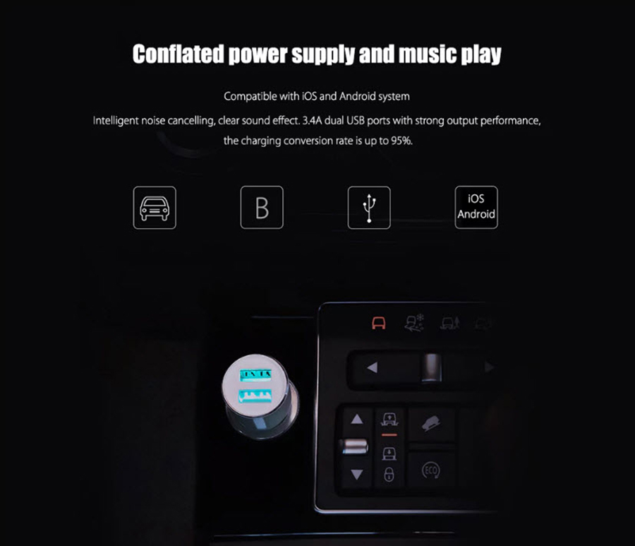 Xiaomi RoidMi Music Bluetooth Car Charger 3S - ที่ชาร์จในรถบูลทูธ รุ่น 3S