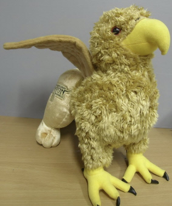 Buckbeak Hippogriff สีเหลืองทอง ขนาด 14 นิ้ว