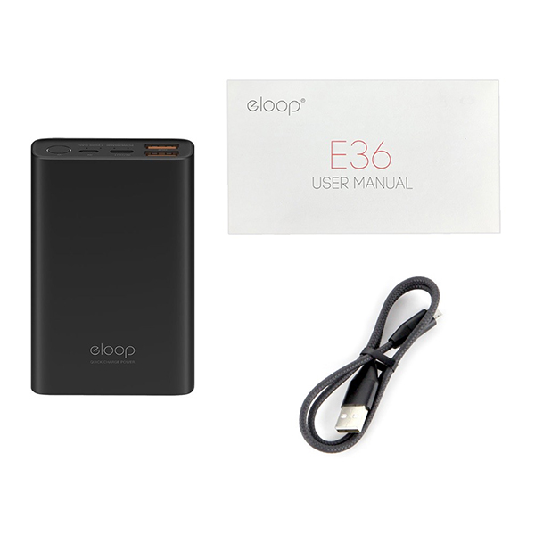 แบตสำรอง Eloop E36 12000 mAh รองรับ Quick Charge 3.0