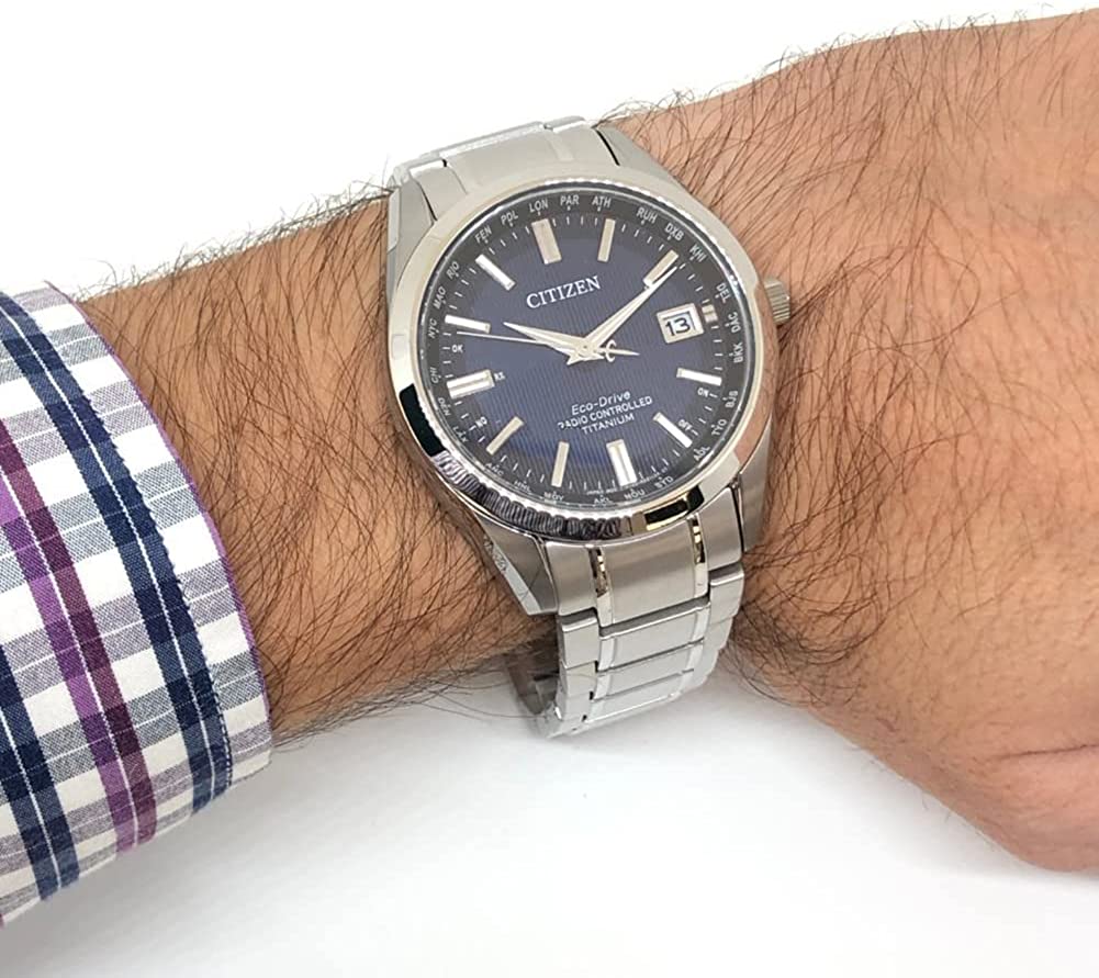 Citizen CB0260-81L นาฬิกาผู้ชาย Eco-Drive Radio Controlled Titanium Men's Watch