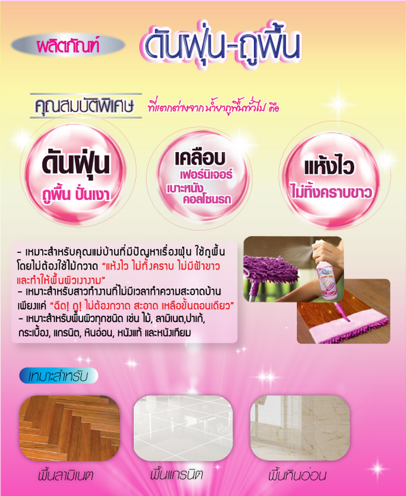 SPA CLEAN สปาคลีน ผลิตภัณฑ์ดันฝุ่น-ถูพื้น น้ำยาดันฝุ่น กลิ่นเนเซอรัล คาโมมายล์ สีเขียว 1,000ml.