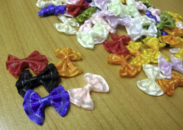 โบว์ผ้าแต่ง LPS คละสี / 10 ชิ้น (งานนอก)