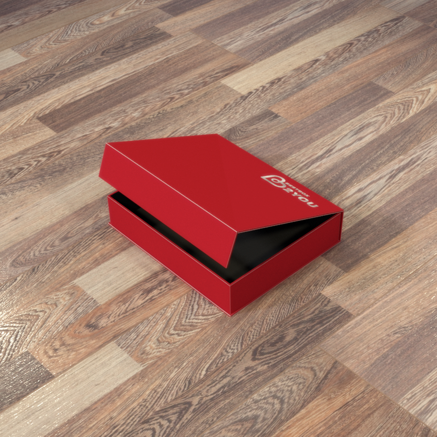 (Pre-order ขั้นต่ำ 100 กล่อง) BD911 กล่องจั่วปัง ทรงฝาเปิดแม่เหล็ก ขนาด 26 x 31 x 6 ซม. (ฐานยื่น 0.3 ซม.)