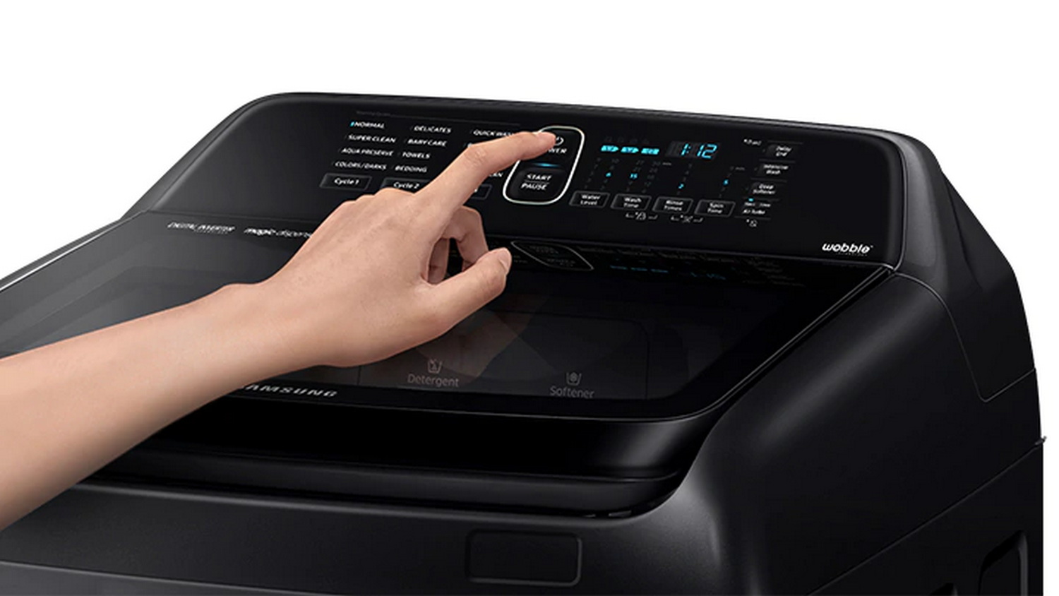 เครื่องซักผ้า SAMSUNG 16 กก. สีดำ Digital Inverter รุ่น WA16R6380BV/ST