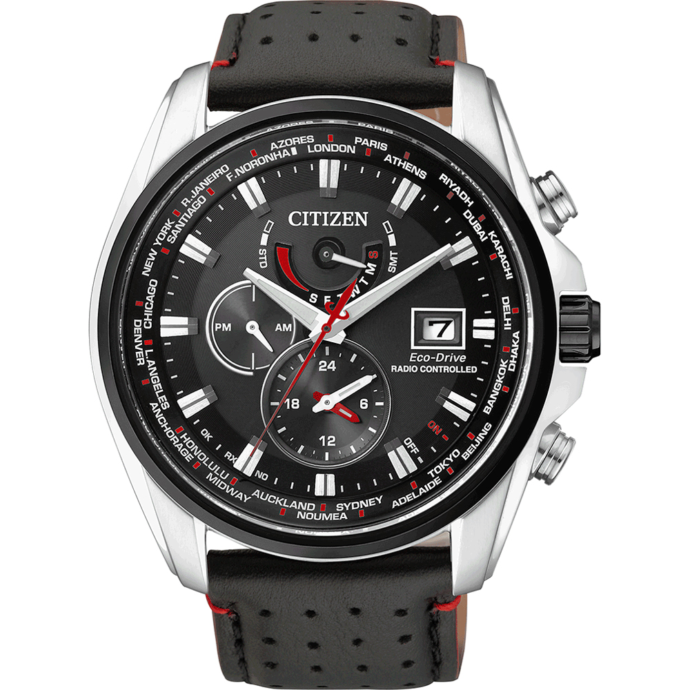 Citizen AT9036-08E นาฬิกาผู้ชาย Eco-Drive Global Radio Controlled AT World Time Men's Watch