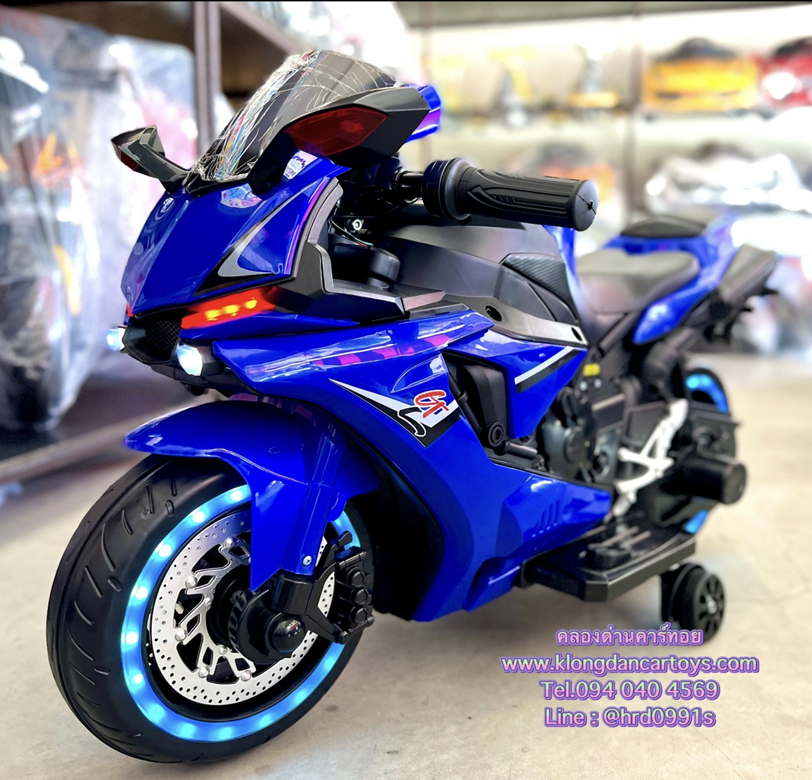 !!ใหม่ล่าสุด!! รถมอไซค์เด็กแบตเตอรี่SportR72022*คันเร่งมือบิด มีเบรก* (ล้อมีไฟ , มอเตอร์และแบต12v4.5a, เล่นusd mp3)