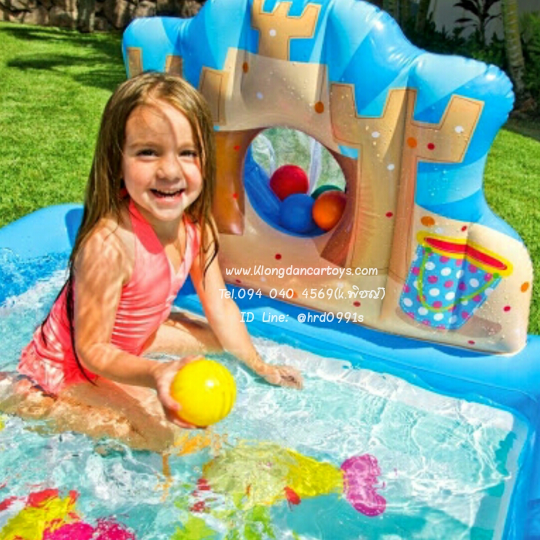 สวนน้ำชายหาดIntex (มีปลาพ่นน้ำ, ลูกบอลคละสี) ขนาด170×150×81 CM.
