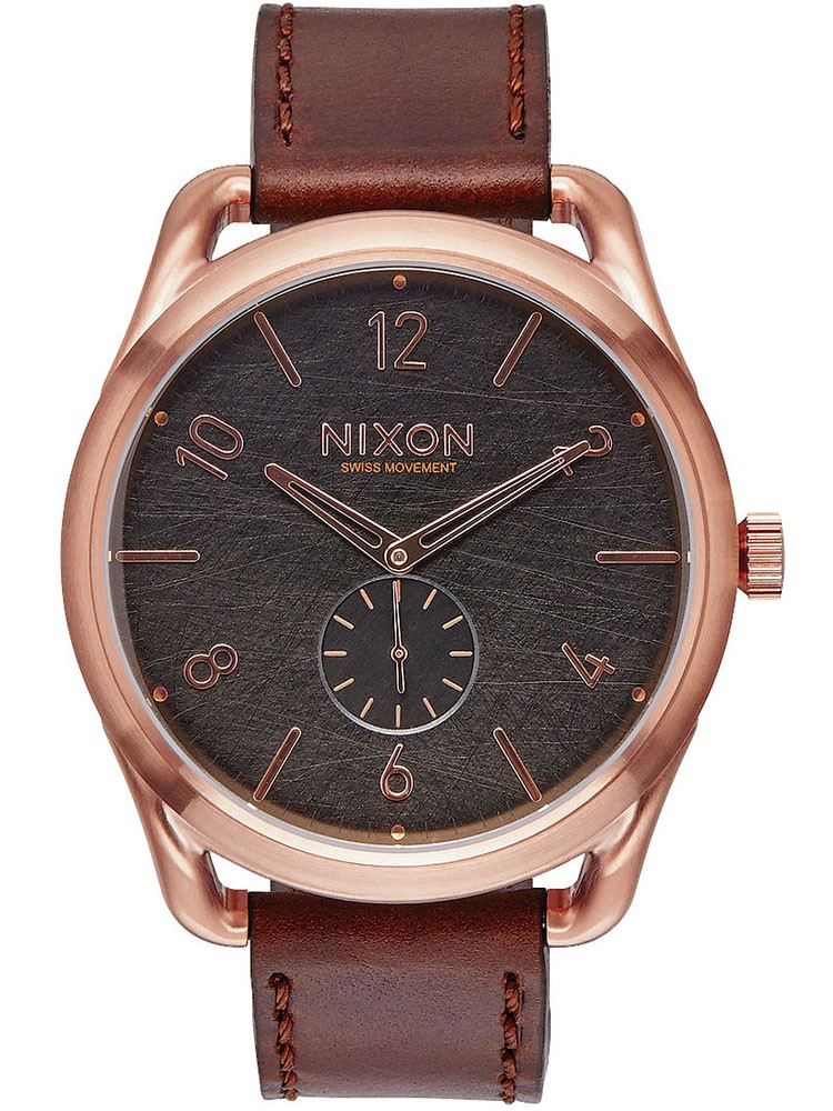 Nixon A465-1890-00 นาฬิกาผู้ชาย C45 Leather Quartz Men's Watch