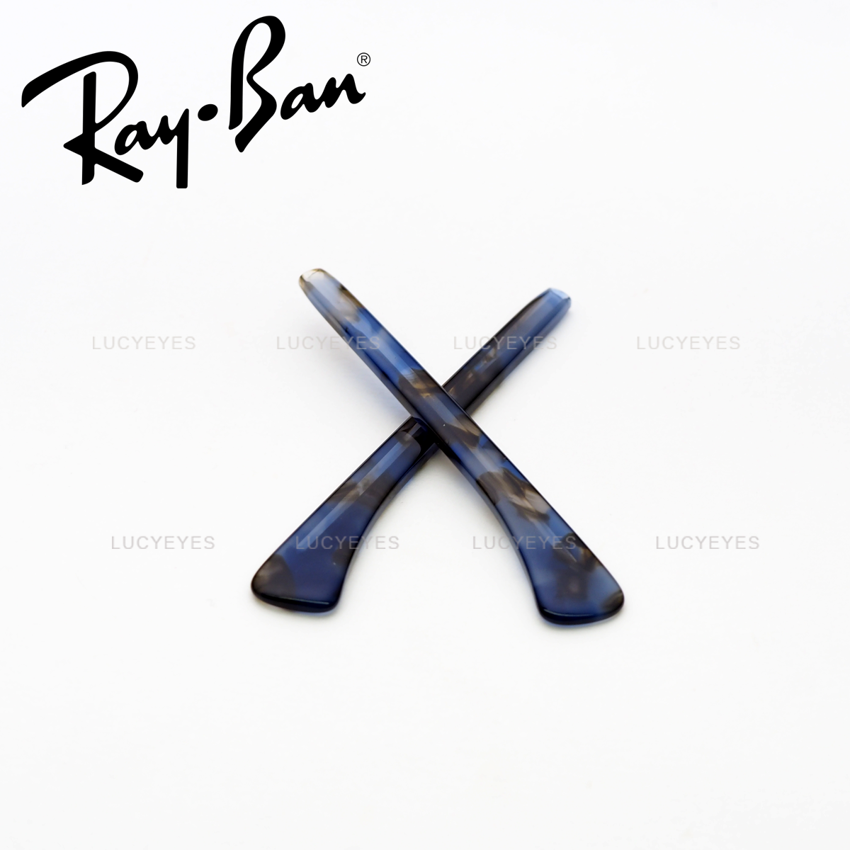 ยางหุ้มขาแว่นกันแดด RB2219, OLYMPIAN AVIATOR แท้ 100% (สีกระน้ำเงิน)